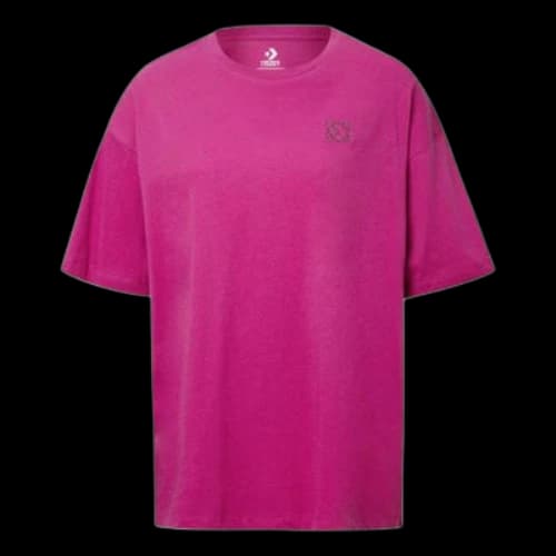 Converse Renew Loose Casual Short Sleeve Purple Red (Women's)