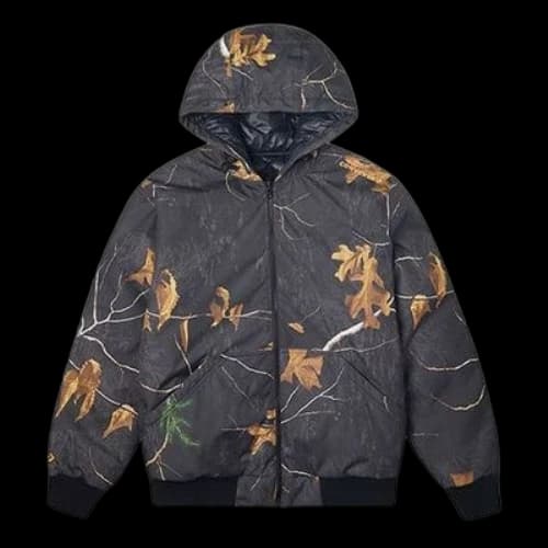 Converse Real Tree Reversible Jacket Leaves Printing 'Black'