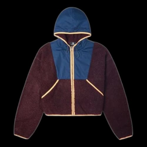 Converse Full Zip Fleece Hooded Jacket 'Red Currant' (Women's)