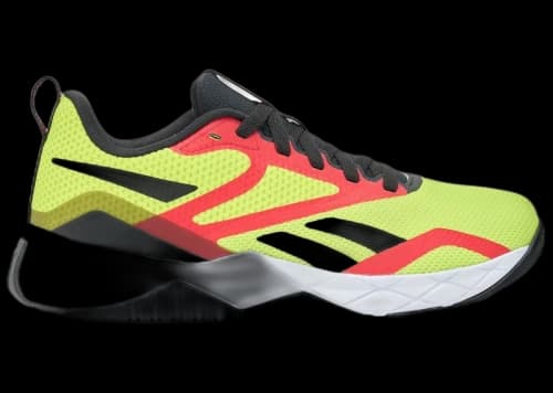 Reebok NFX Acid Yellow Black Vector Red