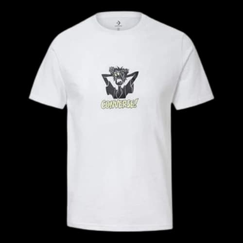 Converse x Scooby Doo Crossover Cartoon Character Short Sleeve White