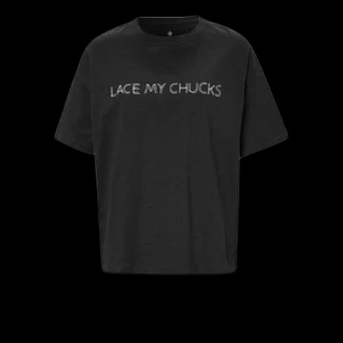 Converse Back Lace Design Short-Sleeved Black (Women's)