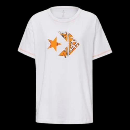 Converse Canvas Shoes Logo Print Short-Sleeved White (Women's)
