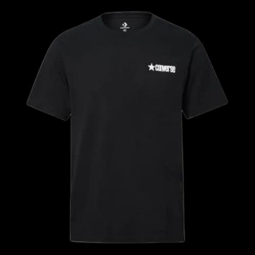 Converse Contrasting Colors Plaid Short Sleeve Black