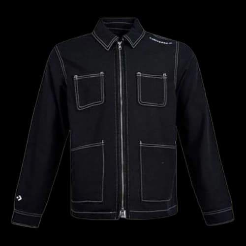 Converse Pocket Woven Long Sleeves Jacket Black