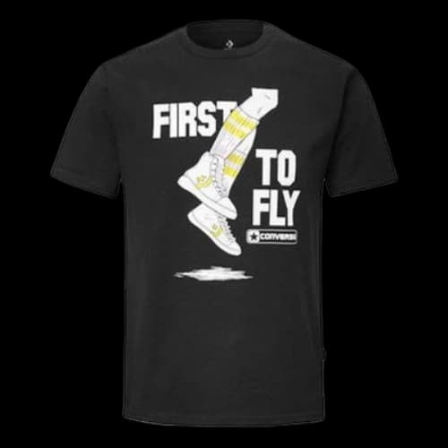 Converse Pro Leather Alphabet Printing Short Sleeve Black