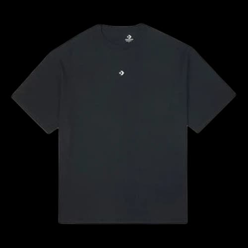 Converse Solid Color Loose Round Neck Short Sleeve Couple Style Black
