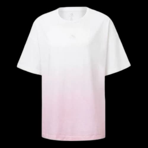 Converse Gradient Round Neck Short Sleeve Pink Red (Women's)