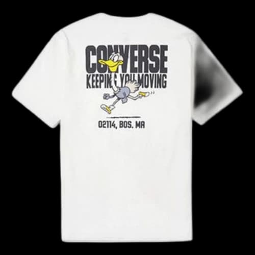 Converse Alphabet Cartoon Printing Sports Short Sleeve White