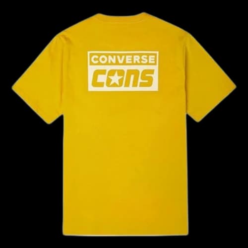 Converse Alphabet Logo Printing Retro Casual Short Sleeve Yellow