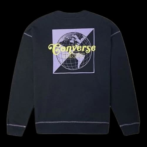 Converse Renew Graphic Crewneck Sweatshirt 'Black'