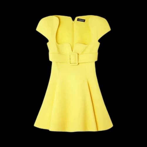 Versace Satin Mini Dress 'Yellow'
