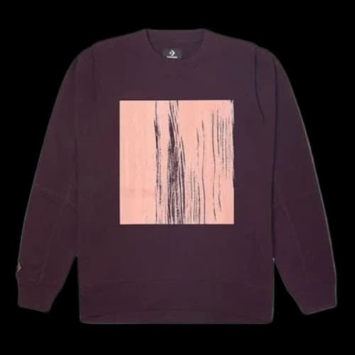 Converse Gender Neutral Converse Shapes Bubble Crewneck Sweatshirt 'Black Currant' (Women's)