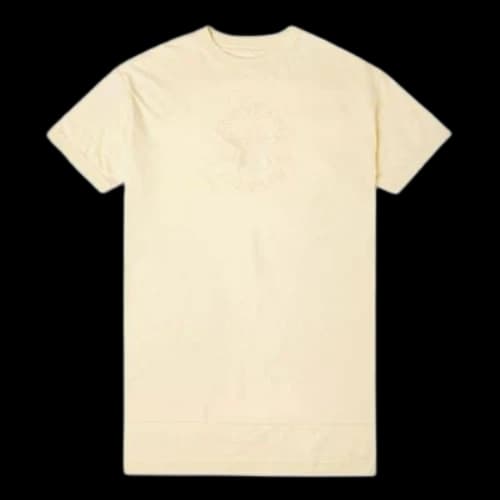 Converse Logo Embroidered Loose Casual mid-length Short Sleeve 'Light Yellow'