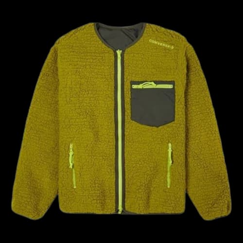 Converse Reversible Polar Fleece Stay Warm logo Jacket Green