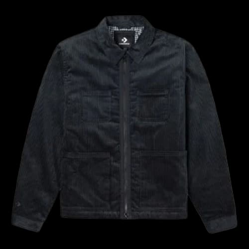 Converse Retro Solid Color corduroy Jacket Couple Style Black