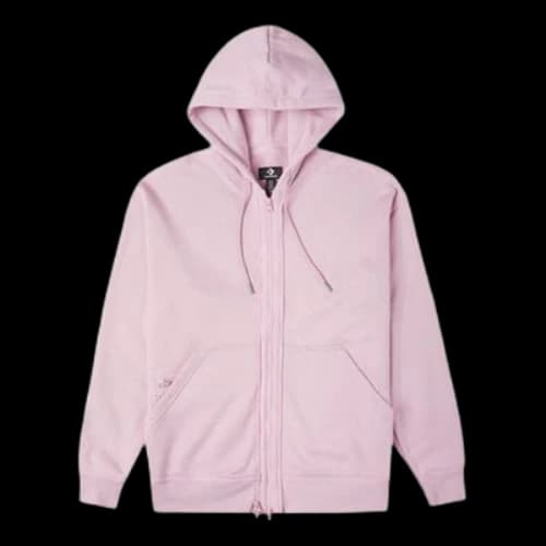 Converse Solid Color Zipper Long Sleeves Hooded Jacket 'Pink Purple'