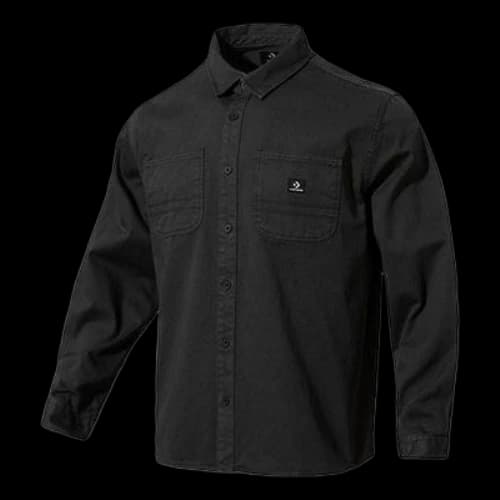 Converse Twill Long Sleeve Button Down 'Black'