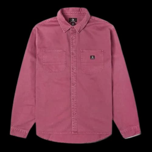 Converse Twill Long Sleeve Button Down 'Berry'
