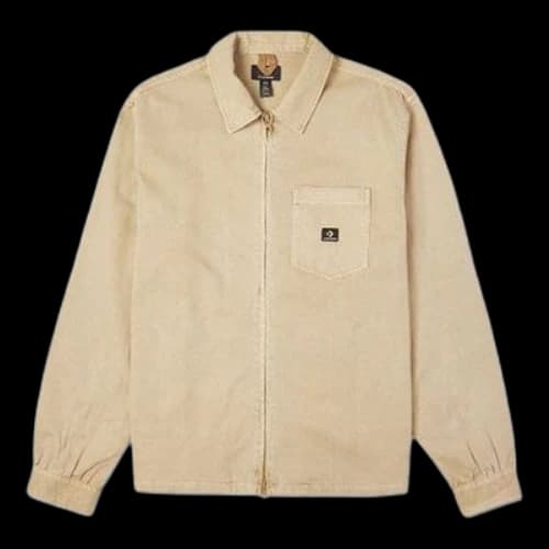 Converse Washed Canvas Full Zip Work Shirt 'Nomad Khaki'