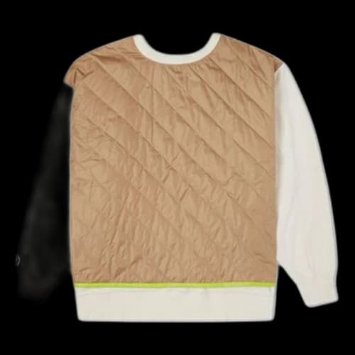 Converse Shapes Quilted Crew Sweatshirt 'Beige'