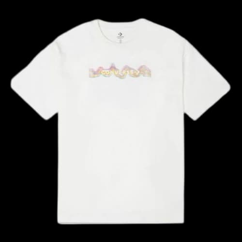Converse Printing Sports Knit Loose Short Sleeve White