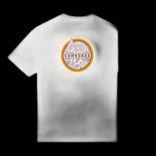 Converse Logo Printing Round Neck Short Sleeve White