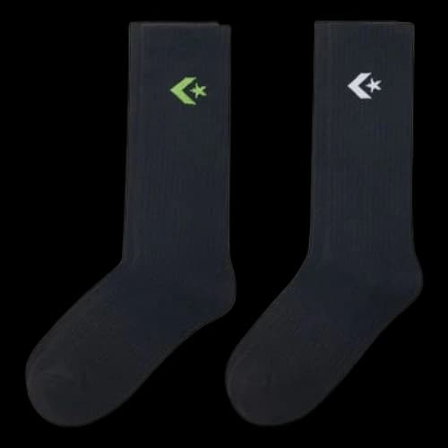 Converse Core Twin Pack Crew Socks 'Black'