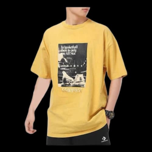 Converse Chuck Taylor Washed Archive Basketball T-Shirt 'Yellow'