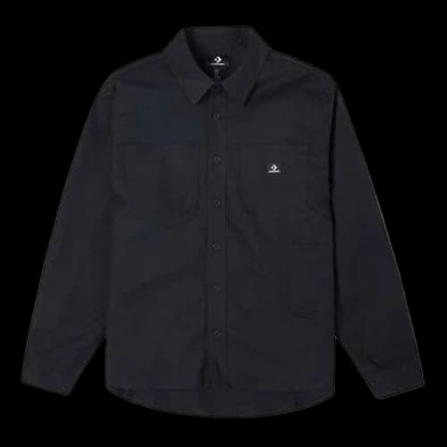 Converse Carpenter Pocket Button Down Long Sleeve Shirt 'Black'