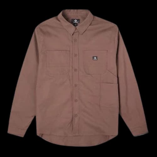 Converse Carpenter Pocket Button Down Long Sleeve Shirt 'Brazil Nut'