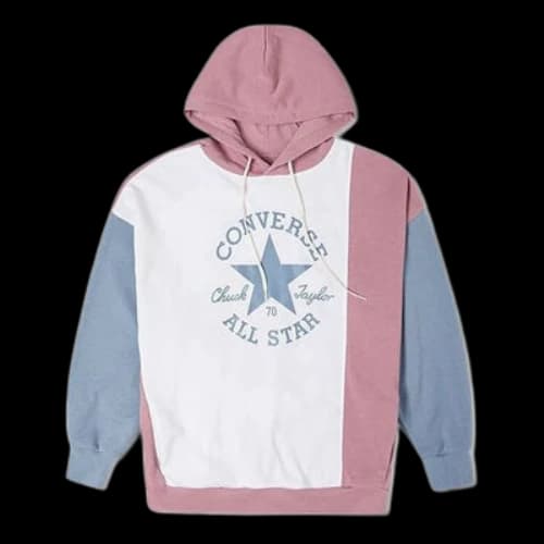 Converse Oversized Color-Blocked Pullover Hoodie 'Pink Aura' (Women's)
