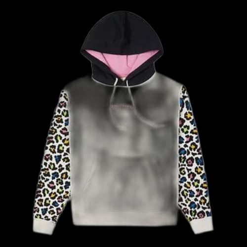 Converse Rainbow Leopard Print Pullover Hoodie 'Off White' (Women's)