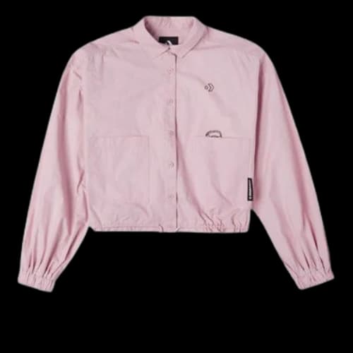 Converse Small Logo Casual Shirt Jacket Pink Purple (Women's)