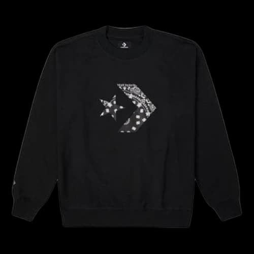 Converse Star Chevron Paisley Pattern Sweatshirt 'Black'