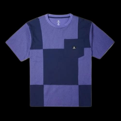 Converse Color Blocked Jersey Pocket T-Shirt 'Purple'