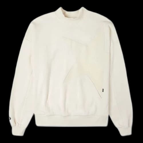 Converse Retro corduroy Fleece Round Neck Pullover Hoodie White (Women's)