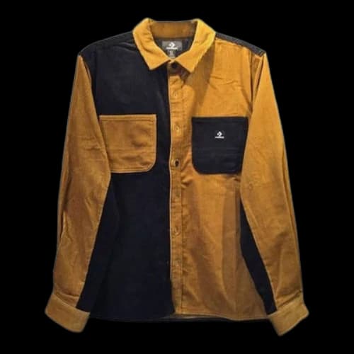 Converse Colorblock Corduroy Shirt 'Brown Black'