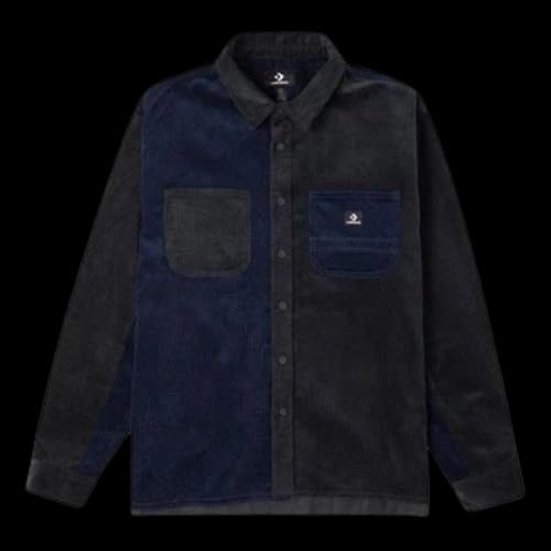 Converse Colorblock Corduroy Shirt 'Navy Black'