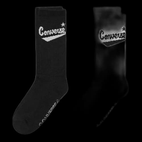 Converse Logo Crew Socks Two Pairs 'White Black'