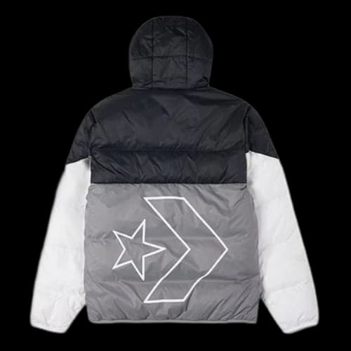 Converse Classic Casual Warm Hooded Down Jacket 'Grey'