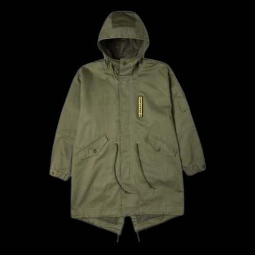 Converse Coordinates Hooded Long Jacket 'Dusty Green'