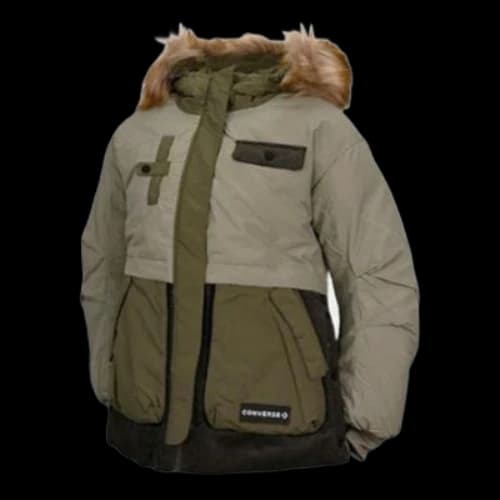 Converse Premium Fashion Mid Down Jacket 'Army Green' (Women's)