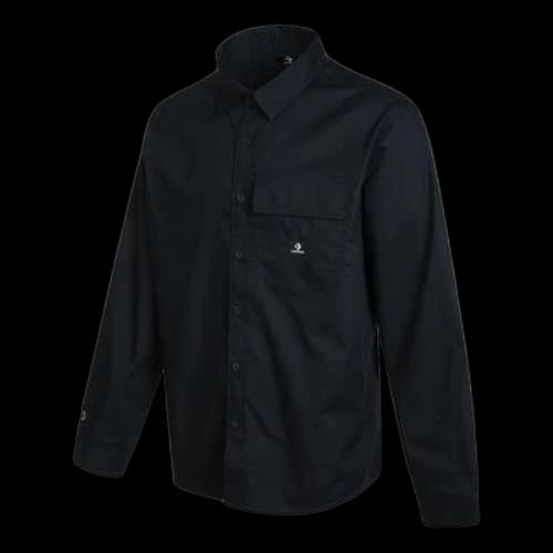 Converse Woven Long Sleeve Button Down Shirt 'Black'