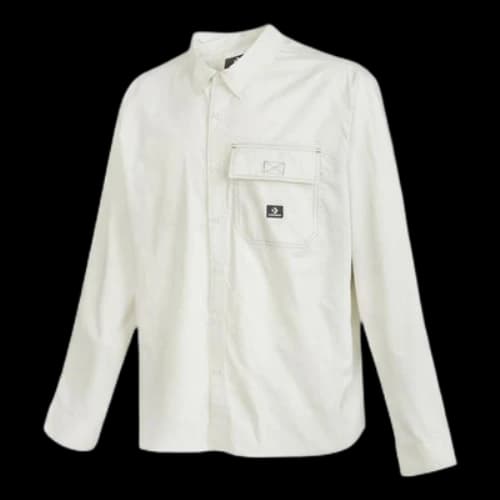 Converse Woven Long Sleeve Button Down Shirt 'White'