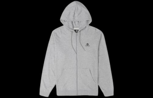 Converse Go-To Chuck Patch Classic Fit Full Zip Jacket 'Grey'