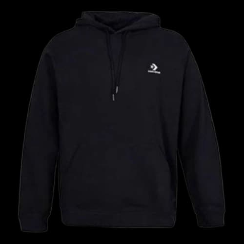Converse Go-To Embroidered Star Chevron Standard-Fit Pullover Hoodie 'Black'