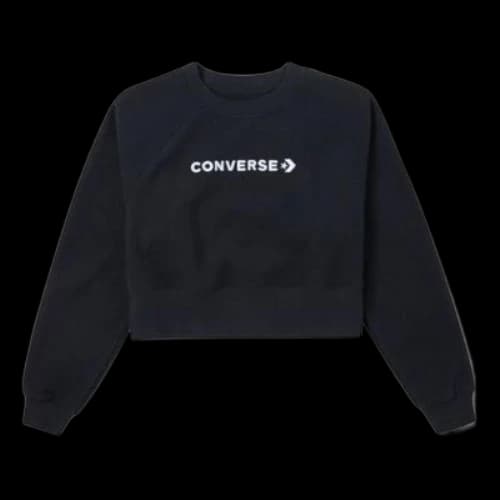 Converse Strip Wordmark Crew 'Black' (Women's)