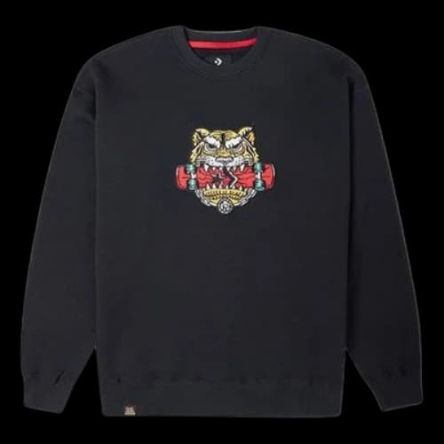 Converse New Year Series Tiger Pattern Round Neck Sweatshirt 'Black'