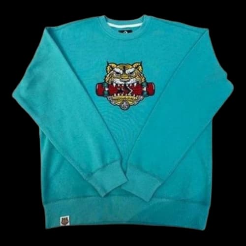 Converse New Year Series Tiger Pattern Round Neck Sweatshirt 'Lake Green'